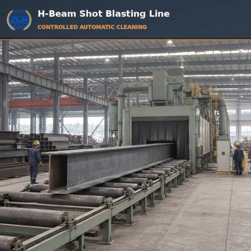 02-H-Beam-Shot-Blasting-Line