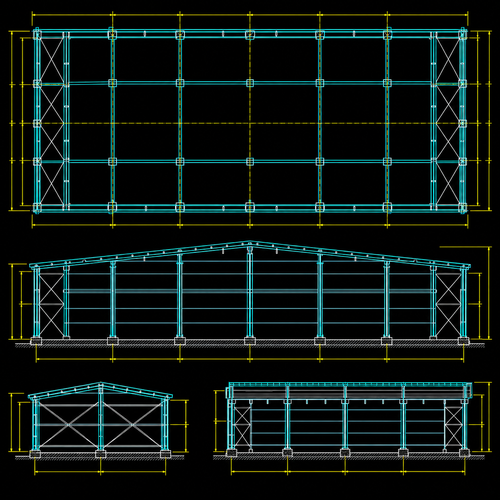 Steel warehouse 2D general arrangement autocad-steel-warehouse-2d-general-arrangement