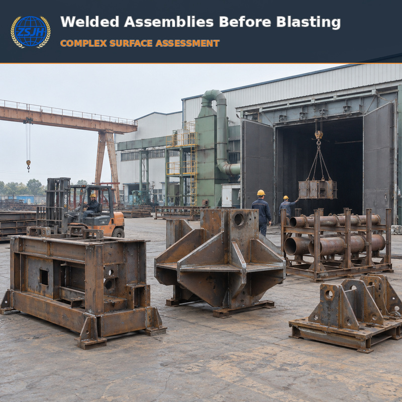 01-Mixed-Welded-Assemblies-Before-Blasting