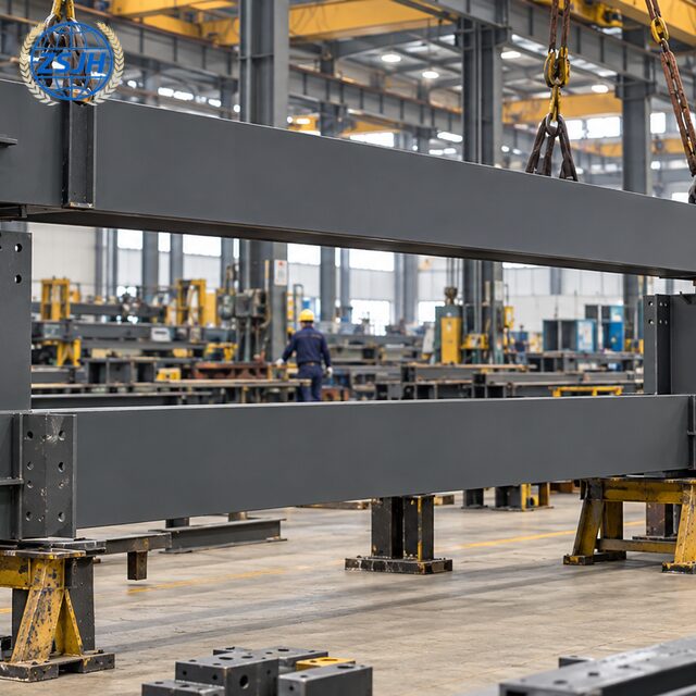 prefabricated-steel-frame-trial-fit-up