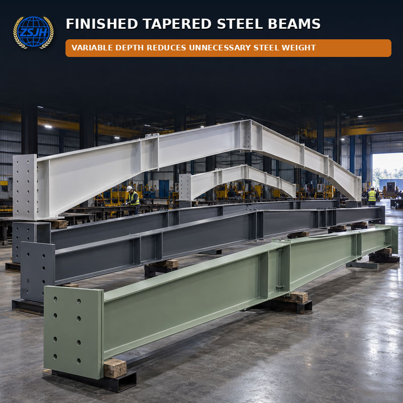 finished-tapered-steel-beams