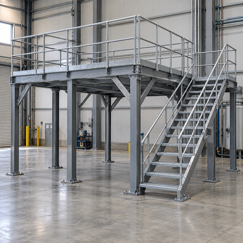 Steel Platform Structure | Custom Prefabricated Industrial Steel Access & Equipment Platform