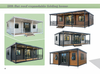 20ft Flat Roof Expandable Prefab House with Covered Porch | Modern Modular Cabin