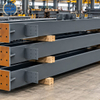 Prefabricated steel frame members organized for phased project delivery