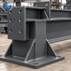 Custom steel support frame with mounting plates, bolt holes and welded stiffeners