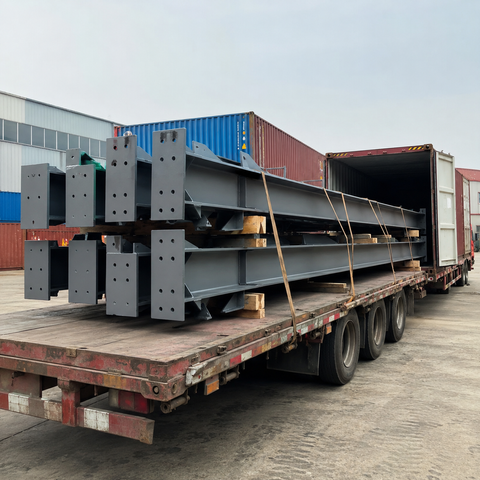 Project-Specific Steel Columns with Connection Plates for Structural Framing