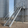 Hot-Dip Galvanized Steel Stairway for Safe Industrial and Outdoor Access
