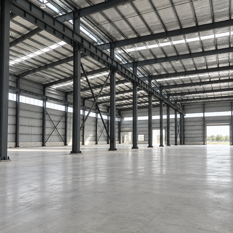 Portal Frame Steel Structure for Industrial Buildings, Warehouses and Workshops