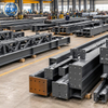 Export-ready custom industrial steel frame members arranged in the fabrication workshop