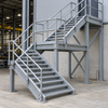 Prefabricated Heavy-Duty Steel Staircase with Anti-Slip Treads and Modular Landings