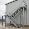 Custom Industrial Steel Stair Structure with Platform and Safety Handrails