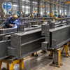 Welded steel frame connections with end plates and stiffeners