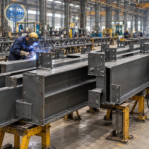 Welded steel frame connections with end plates and stiffeners