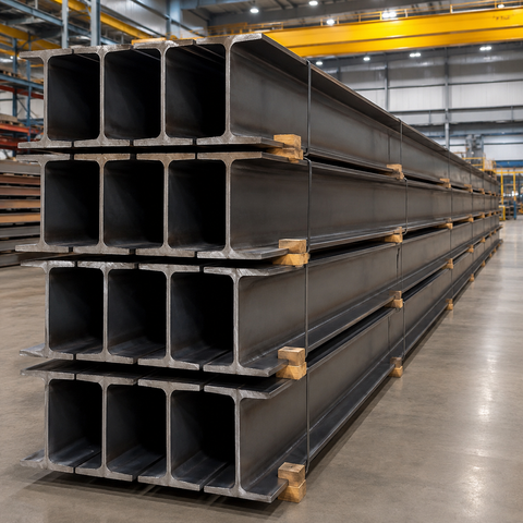 Precision Fabricated Steel Beams for Structural Frames and Construction Projects