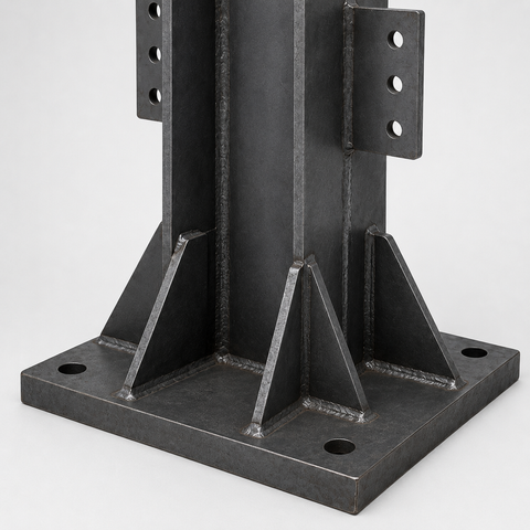 Heavy-Duty Welded Steel Support Columns for Structural Projects