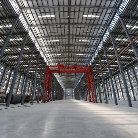 Wind & Earthquake Resistant Clear Span Steel Construction Building For Commercial Public Venues
