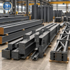 Prefabricated steel beams, columns and bracing members for factory construction