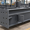 Finished end plates, bolt holes and welded connections on export structural steel frames