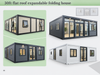 30ft Flat Roof Expandable Prefab Villa with Large Windows | Portable Modular Living House